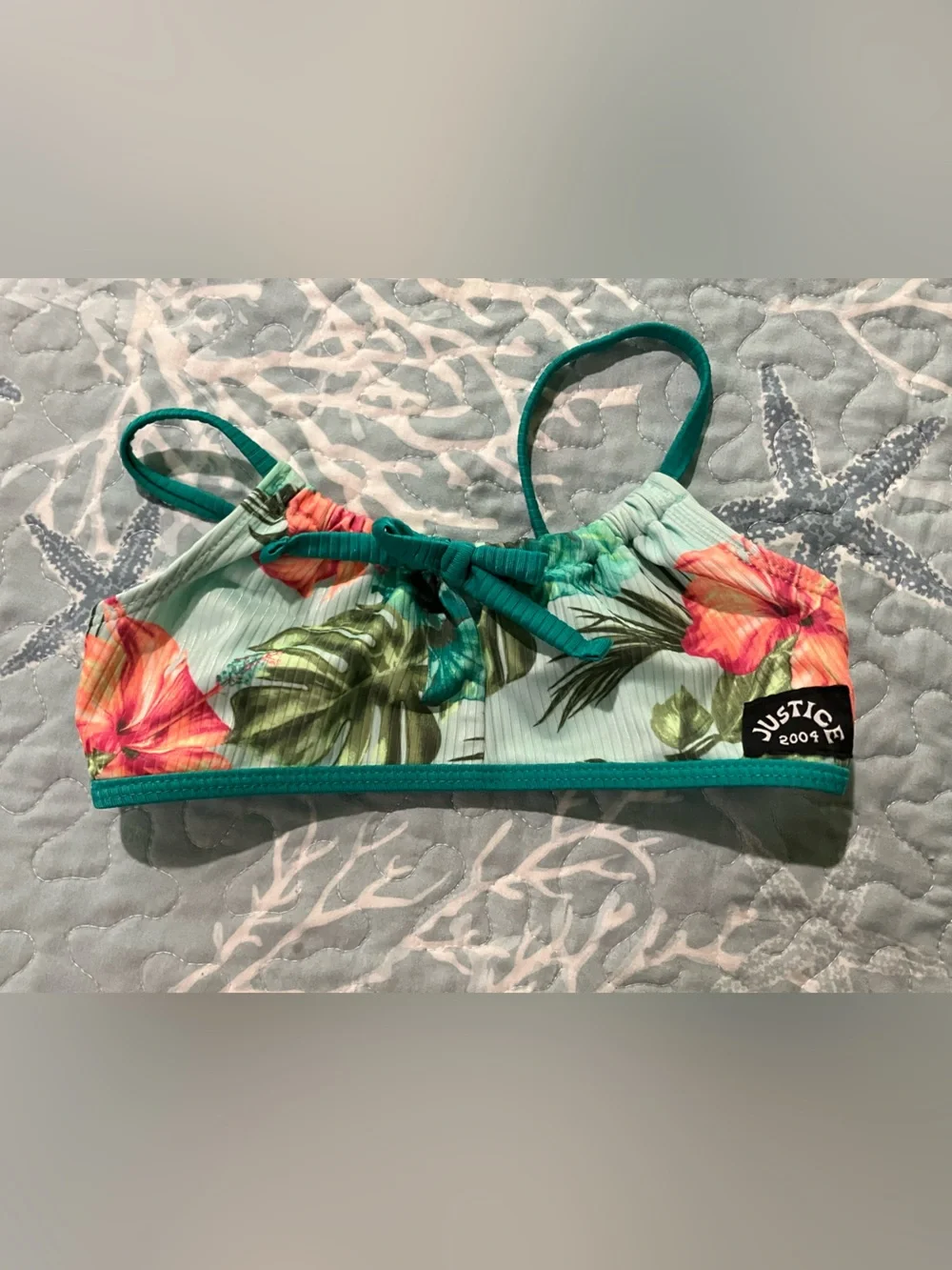 Justice girls size 5/6 3 piece swim wear set